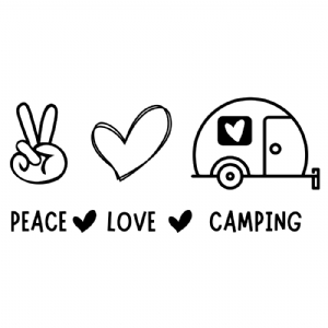 Peace Love Camping SVG Cut Files | Camp Love SVG Summer SVG