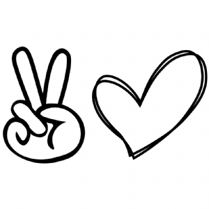 Peace & Love Symbol SVG, Peace and Love SVG Instant Download Symbols