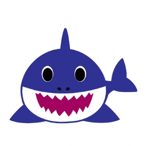Daddy Shark SVG Clipart, Daddy Shark Vector Instant Download Cartoons