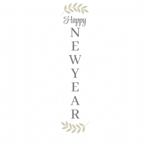 Happy New Year Porch Sign SVG, Instant Download New Year SVG