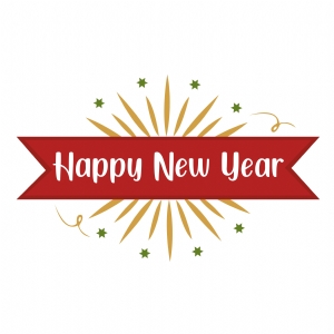 Happy New Year Banner SVG, New Year SVG Cut File New Year SVG