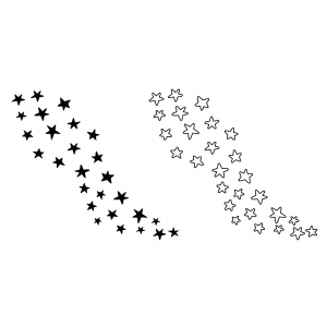 Hand Drawn Stars Wave SVG Cut Files, Star Wave SVG Instant Download Drawings