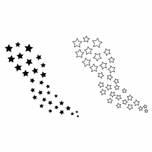 Star Wave SVG, Star Tale Vector Files Drawings