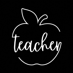 Teacher Apple SVG, Teaching SVG Vector Cut Files Teacher SVG