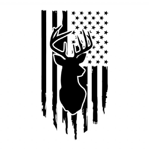 Usa Deer Flag SVG Cut Files, American Flag Deer SVG USA SVG