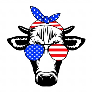4th of July Heifer SVG, Patriotic Cow SVG 4th Of July SVG