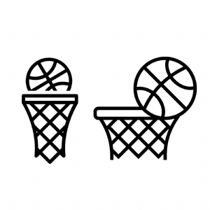 Basketball Hoop SVG Cut File, Instant Download Basketball SVG