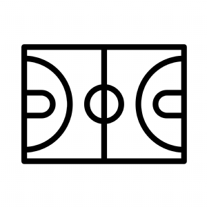 Basketball Court Field SVG Cut File, Instant Download Basketball SVG