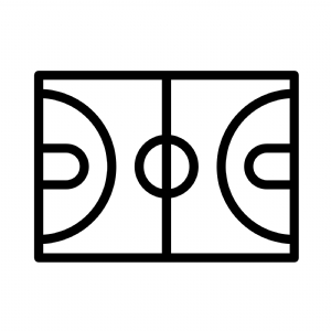Basketball Court Field SVG Cut File, Instant Download Basketball SVG