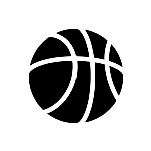 Black Basketball Ball SVG Cut File, Instant Download Basketball SVG