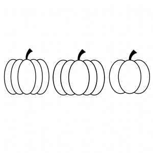 Basic Pumpkins Outline SVG Cut File, Basic Pumpkin Instant Download Halloween SVG
