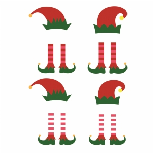 Elf Legs and Hat SVG Bundle Christmas SVG