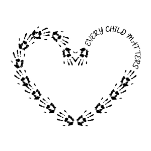Every Child Matter  Heart with Handprint SVG Cut File Human Rights