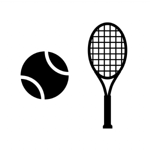 Tennis Ball and Racket SVG Cut File, Instant Download Tennis SVG