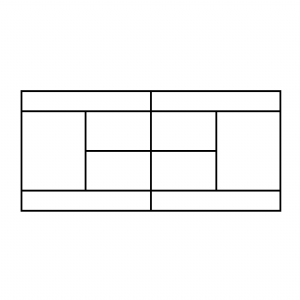 Tennis Court Outline SVG Cut File, Instant Download Tennis SVG