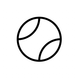 Tennis Ball Outline SVG Cut File, Instant Download Tennis SVG