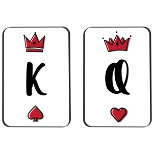 King & Queen Playing Cards SVG Vector Objects