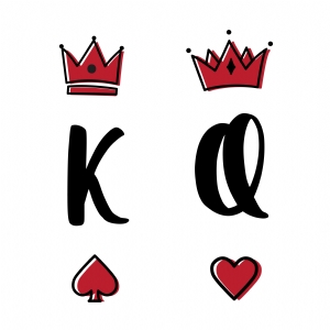 King and Queen SVG, K & Q Instant Download T-shirt SVG