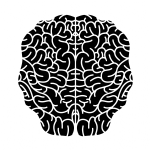 Black Brain SVG Clipart & Cut Files, Brain SVG Instant Download Vector Illustration