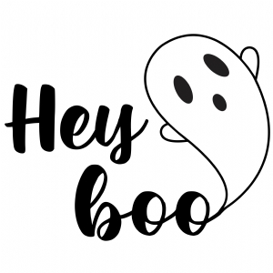 Hey BOO SVG Cut Files, Ghost Hey Boo SVG Instant Download Halloween SVG