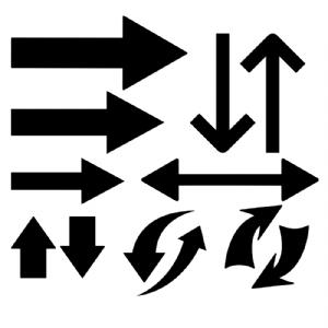 Basic Arrows SVG Vector File, Arrow Bundle Clipart Symbols