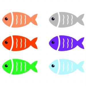 Cute Colorful Fish Clipart Files, Fish Bundle SVG Cut Files | PremiumSVG