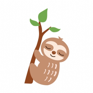 Sloth SVG Cut Files Wild & Jungle Animals SVG