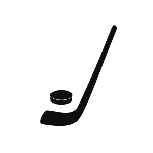 Hockey Stick and Puck SVG Cut File, Instant Download Hockey SVGs
