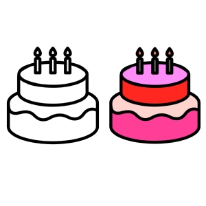 Birthday Cakes SVG Cut File, Instant Download Birthday SVG
