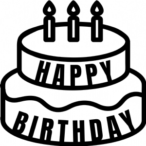Happy Birthday Cake SVG Cut File, Instant Download Birthday SVG