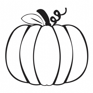 Black Pumpkin Outline SVG, Basic Pumpkin SVG Instant Download Halloween SVG