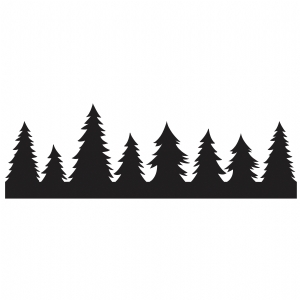 Forestline SVG Cut Files, Forest line SVG Instant Download Vector Illustration