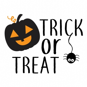 Trick or Treat SVG Cut Files, Trick or Treat SVG Digital Download Halloween SVG
