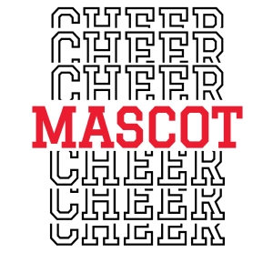 Cheer Mascot SVG Cut File, Cheer Instant Download T-shirt SVG