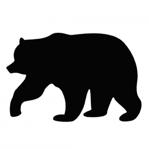 Black Bear SVG Design, Bear Cut File Instant Download Wild & Jungle Animals SVG