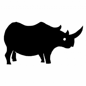 Rhino SVG Cut File, Rhino Vector for Cricut and Silhouette Wild & Jungle Animals SVG