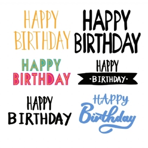 Happy Birthday Bundle SVG Files, Happy Birthday SVG Birthday SVG