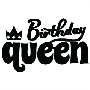 Black Birthday Queen SVG Cut File, Birthday SVG Instant Download Birthday SVG