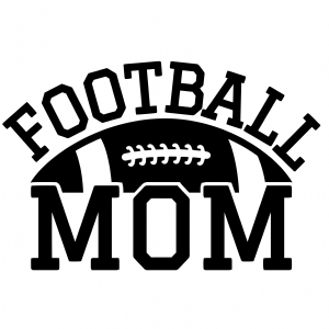 Football Mom with Half Ball SVG Cut File Mother's Day SVG