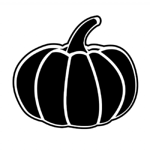 Black Pumpkin with Outline SVG, Basic Halloween Pumpkin Clipart Pumpkin SVG