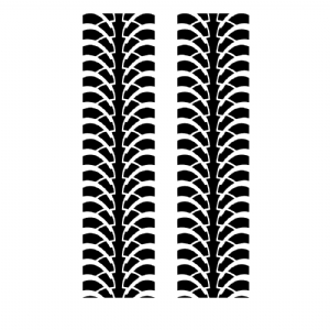 Tire Track SVG Cut File Vector Illustration