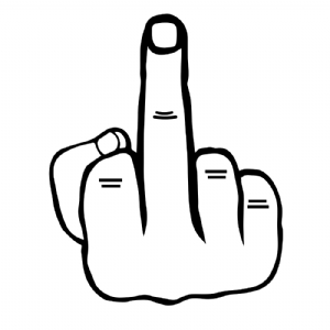 Middle Finger SVG Vector, F U Clipart Files Drawings