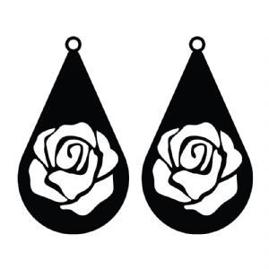 Floral Earring SVG Cut File and Vector File Vector Illustration