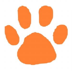 Tiger Paw SVG Cut Files, Tiger Footprint Clipart Instant Download Wild & Jungle Animals SVG