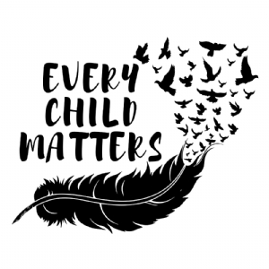 Every Child Matters Feather SVG, Feather with Birds Svg Design Human Rights