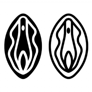 Vagina Shapes SVG Clipart Cut Files, Vagina Outline Instant Download Drawings
