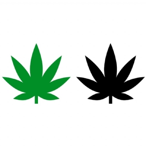 Basic Pot Leaf SVG, Cannabis Leaf Clipart Cut File Flower SVG