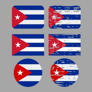 Cuba Flag with Texture SVG and PNG Vector File Flag SVG