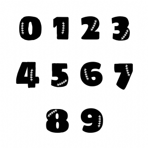 Football Stitch Numbers SVG Cut File Football SVG