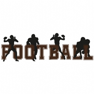 Football with Footballer SVG Cut File Football SVG